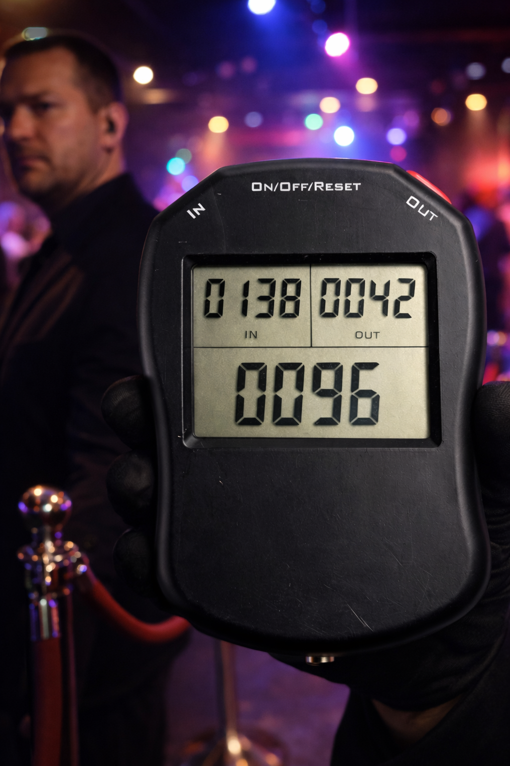 Doorman's In/Out Electronic Tally Counter | Triple Display Occupancy Tracker - Free UK Delivery