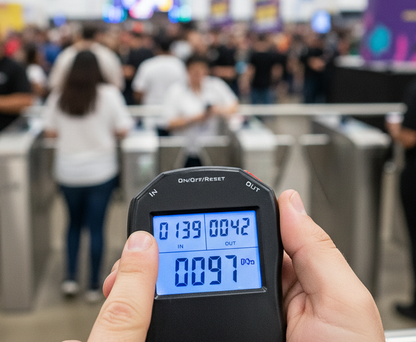 Doorman's In/Out Electronic Tally Counter | Triple Display Occupancy Tracker - Free UK Delivery